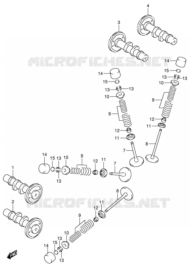ARBRE A CAMES - SOUPAPES Suzuki MOTO 650 SV-S 2000  SV650SY(E2)