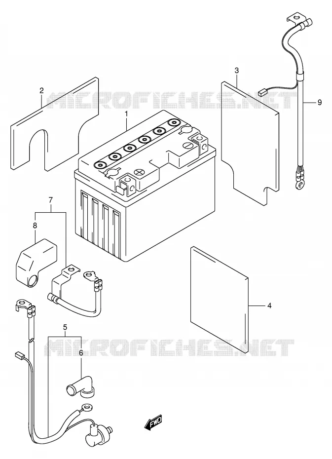 BATTERIE Suzuki MOTO 1000 TL-R 2001  TL1000RK1(E2)