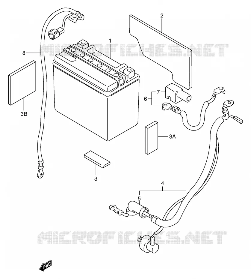 BATTERIE Suzuki MOTO 1000 TL-S 1999  TL1000SX(E2)
