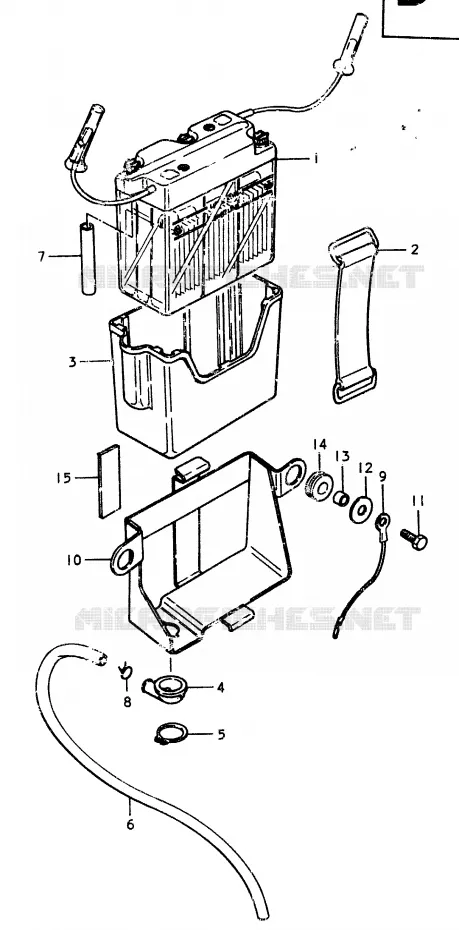 BATTERIE Suzuki MOTO 370 SP 1978  SP370C(C/N)