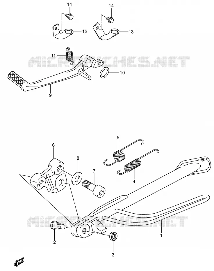 BEQUILLE (MODELE K3) Suzuki MOTO 1000 SV 2004  SV1000S2K4(E2)