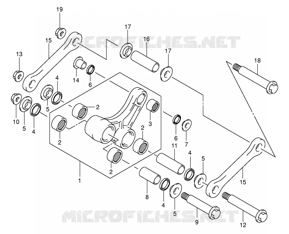 BIELLETTE DE SUSPENSION ARRIERE (MODELE K1) Suzuki MOTO 125 RM 2005  RM125K5