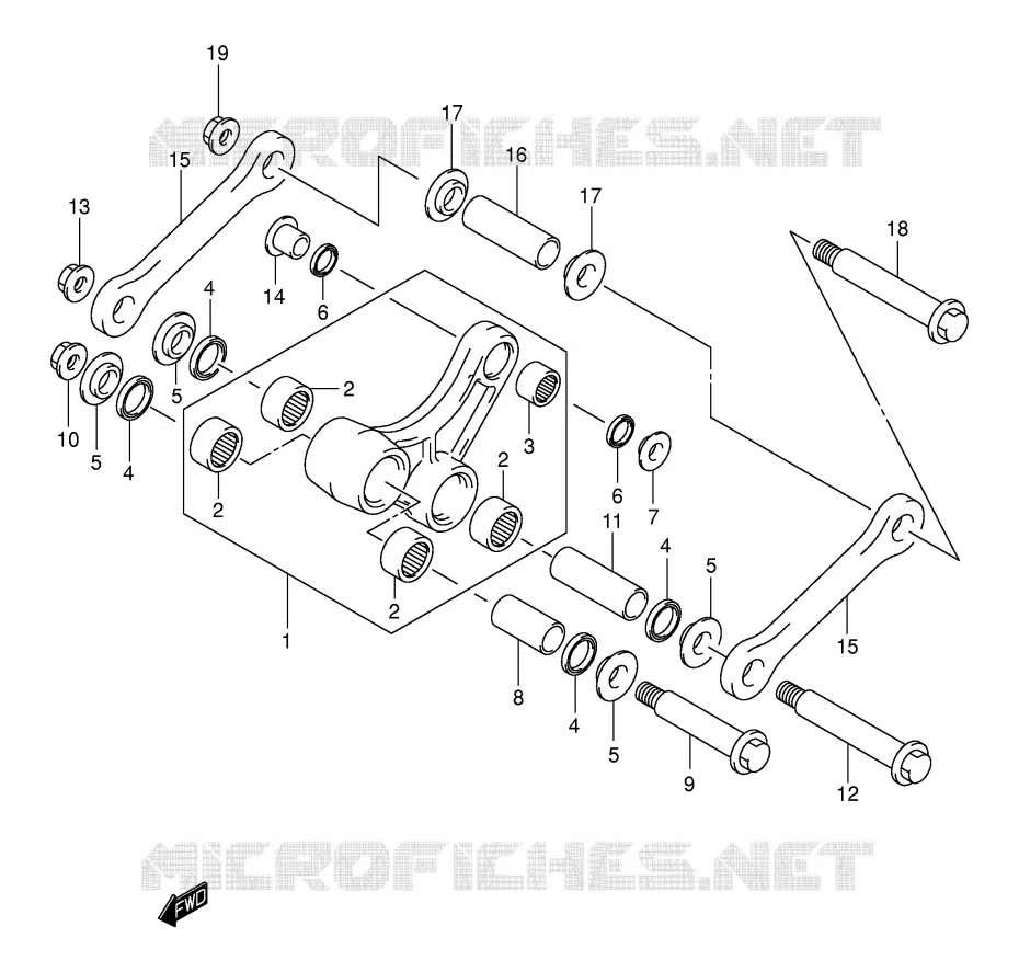 BIELLETTE DE SUSPENSION ARRIERE (MODELE K1) Suzuki MOTO 250 RM 2006  RM250ZK6(E3/E28)