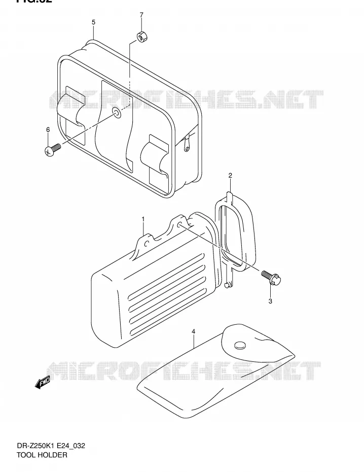 BOITE - TROUSSE A OUTILS Suzuki MOTO 250 DR-Z 2002  DR-Z250K2(E24)