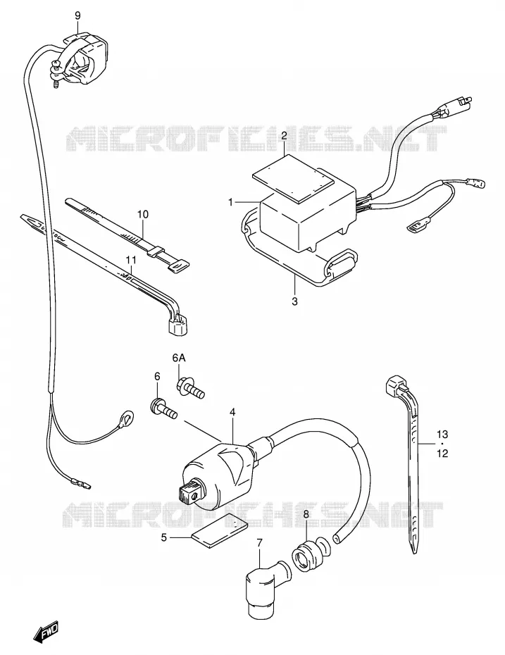 BOITIER CDI - BOBINE Suzuki MOTO 80 RM 1998  RM80W(E24)
