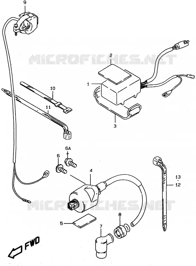 BOITIER CDI - BOBINE Suzuki MOTO 80 RM 1999  RM80XX(T/V/W)