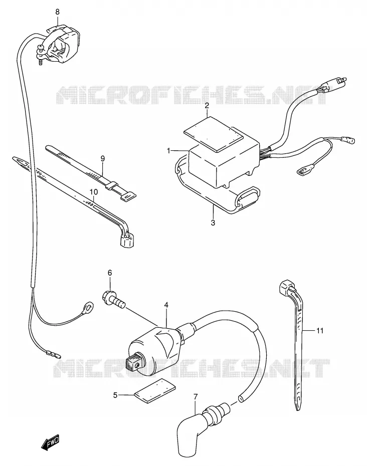 BOITIER CDI - BOBINE Suzuki MOTO 80 RM 2000  RM80Y(P3/P28)