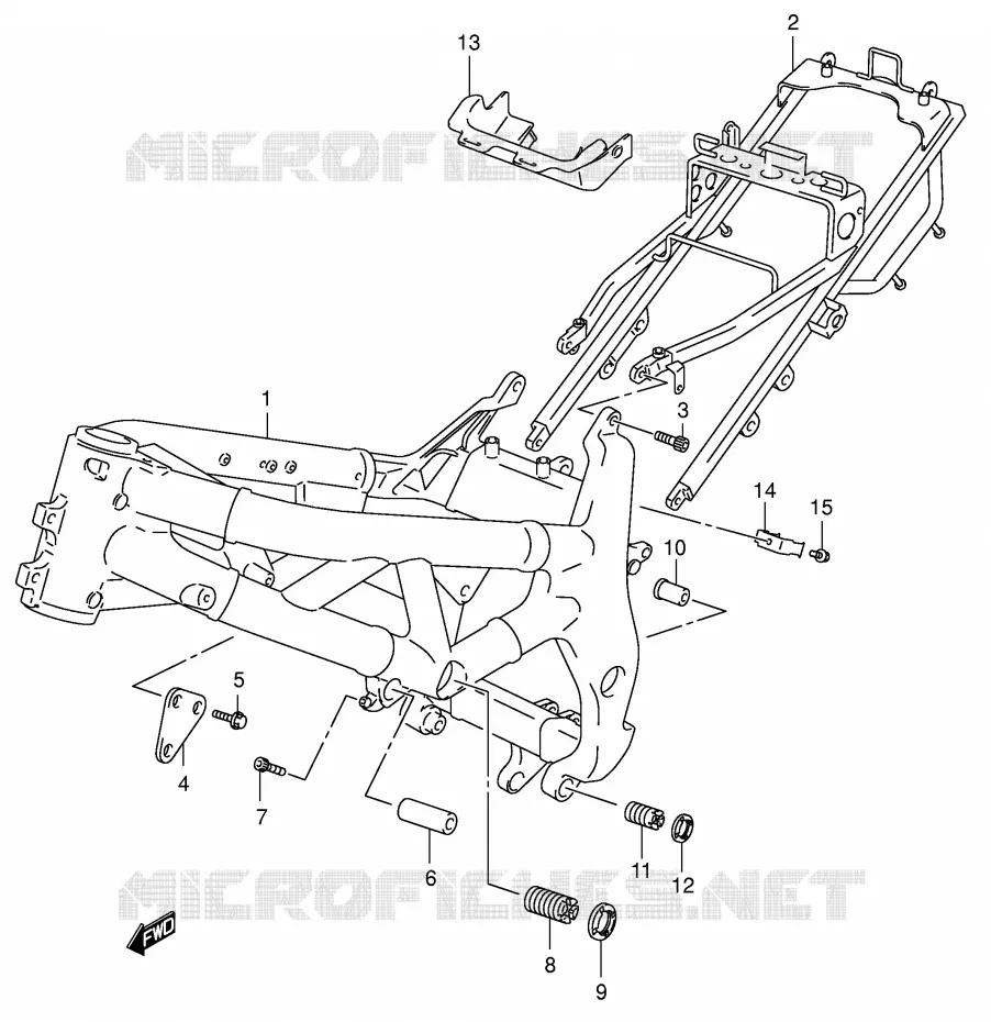 CADRE Suzuki MOTO 650 SV 2002  SV650K2(E2)