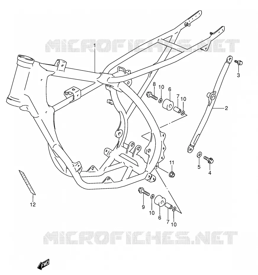 CADRE Suzuki MOTO 80 RM 1996  RM80T(E3/E28)