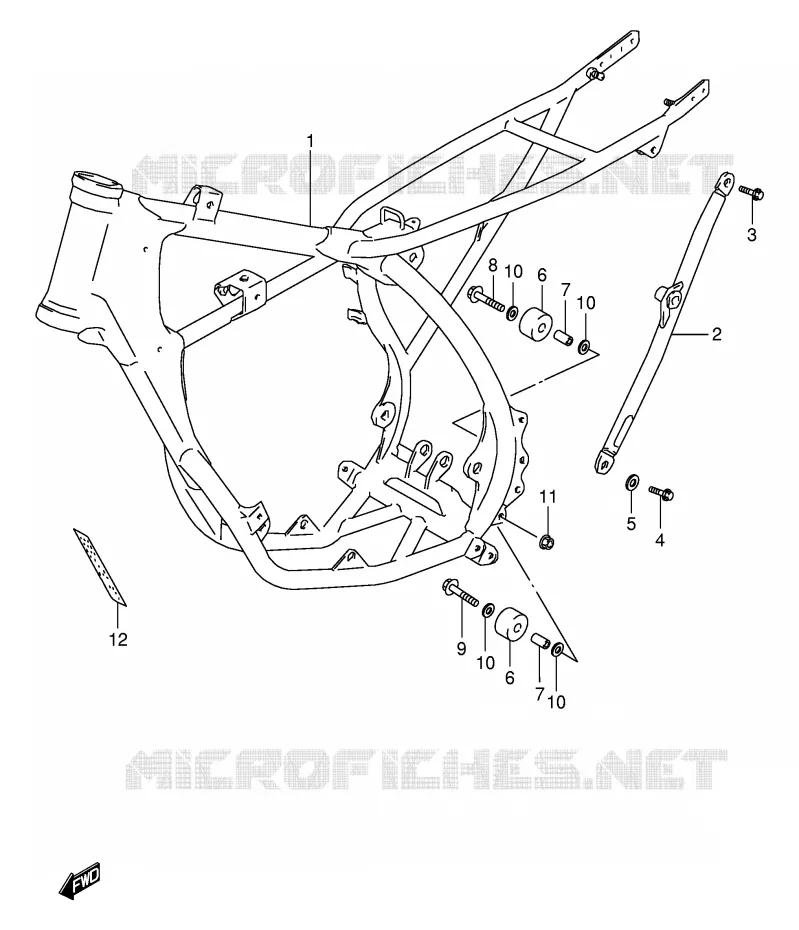 CADRE Suzuki MOTO 80 RM 1997  RM80V(E24)