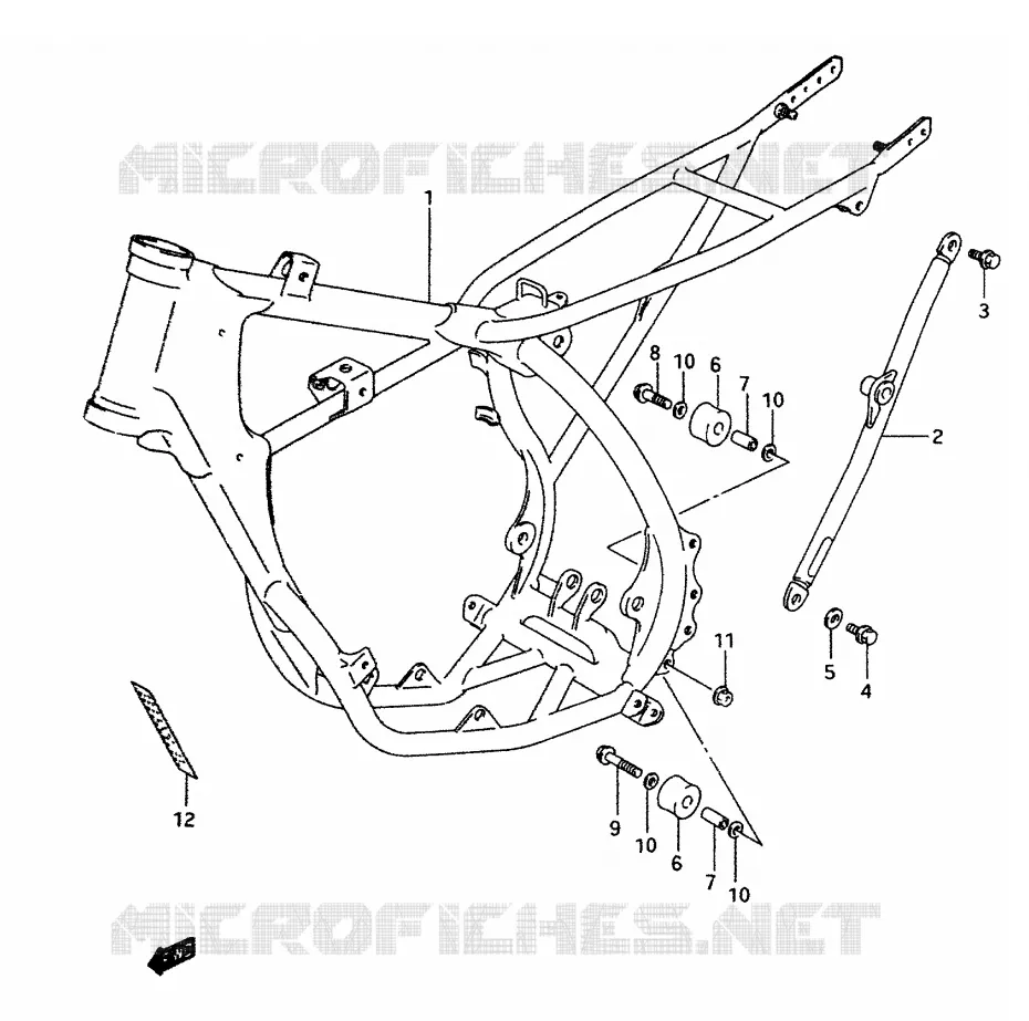 CADRE Suzuki MOTO 80 RM 1997  RM80V(T/V)