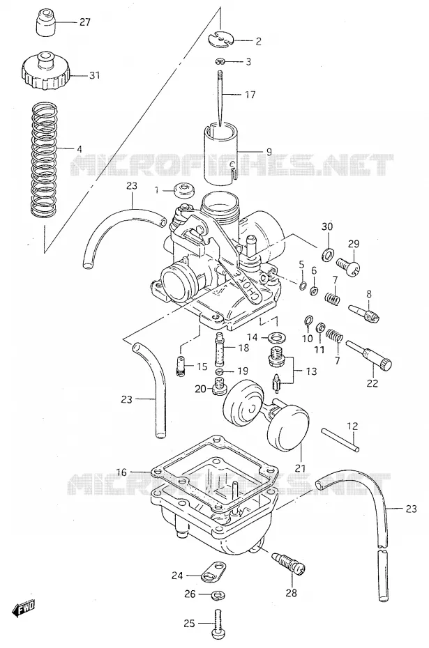 CARBURATEUR Suzuki MOTO 50 RMX 2001  RMX50K1