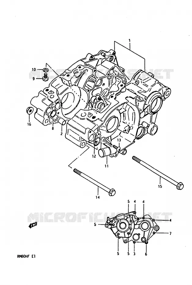 CARTER Suzuki MOTO 80 RM 1985  RM80HF