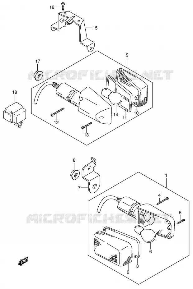 CLIGNOTANTS Suzuki MOTO 250 DR-Z 2002  DR-Z250K2(E24)