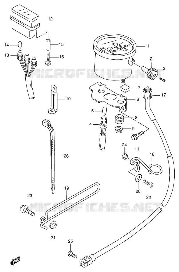 COMPTEUR Suzuki MOTO 250 RMX 1998  RMX250SW(E24)