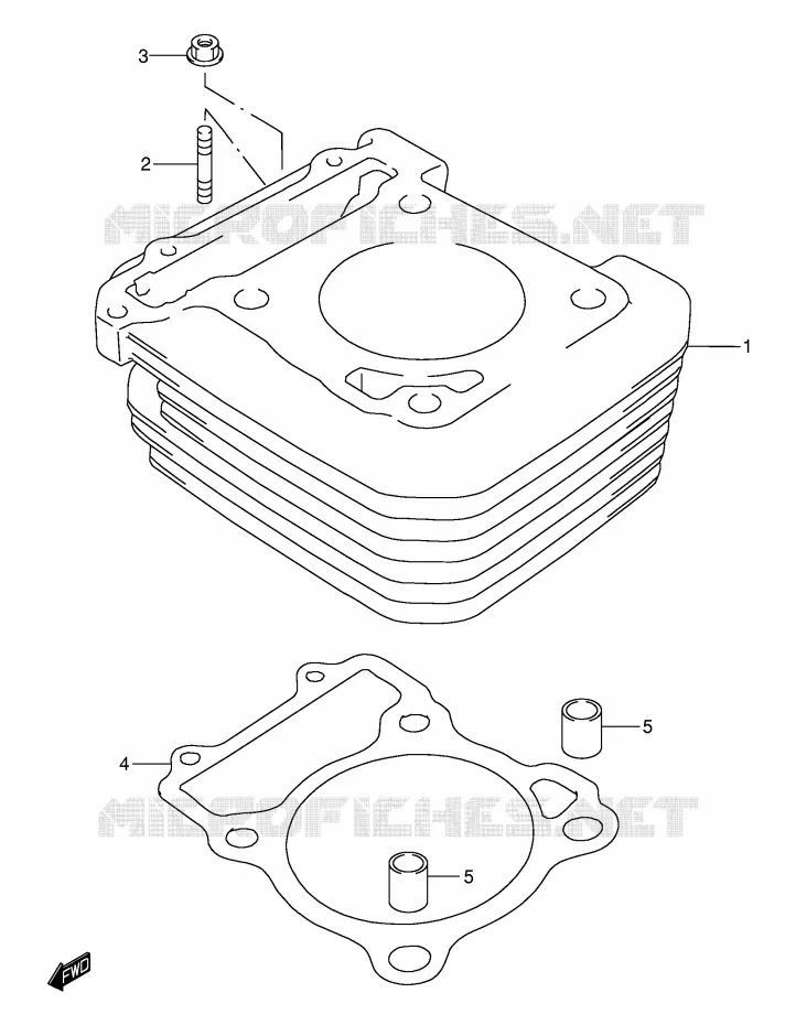 CYLINDRE Suzuki MOTO 250 DR-Z 2005  DR-Z250K5(E3/E28)
