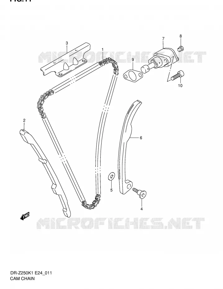 DISTRIBUTION Suzuki MOTO 250 DR-Z 2004  DR-Z250K4(E24)