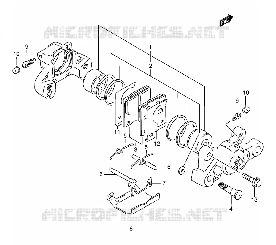 ETRIER DE FREIN ARRIERE Suzuki MOTO 1000 TL-R 2000  TL1000RY(E2)