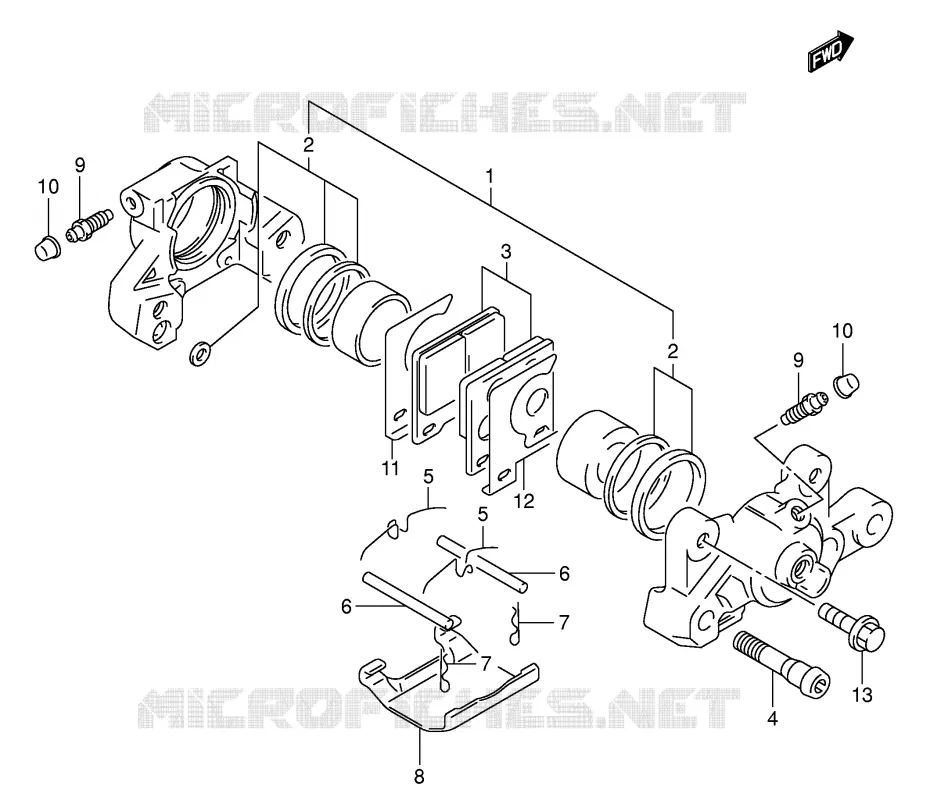 ETRIER DE FREIN ARRIERE Suzuki MOTO 650 SV 2000  SV650UY(E2)