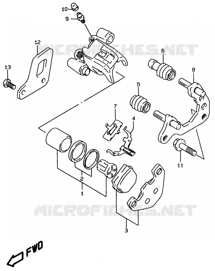 ETRIER DE FREIN ARRIERE Suzuki MOTO 80 RM 1997  RM80XV(T/V/W)
