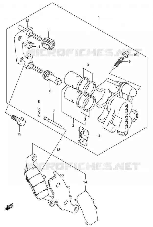 ETRIER DE FREIN AVANT (MODELE K5/K6) Suzuki MOTO 85 RM 2005  RM85LK5(P3/P28)