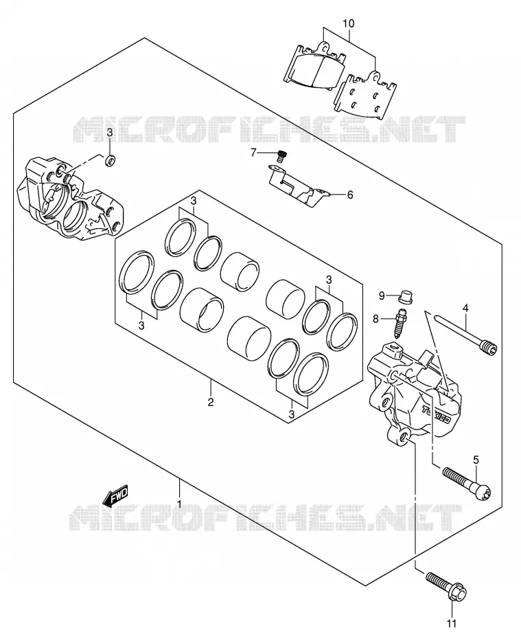 ETRIER DE FREIN AVANT Suzuki MOTO 1000 SV-S 2005  SV1000SK5(E2)