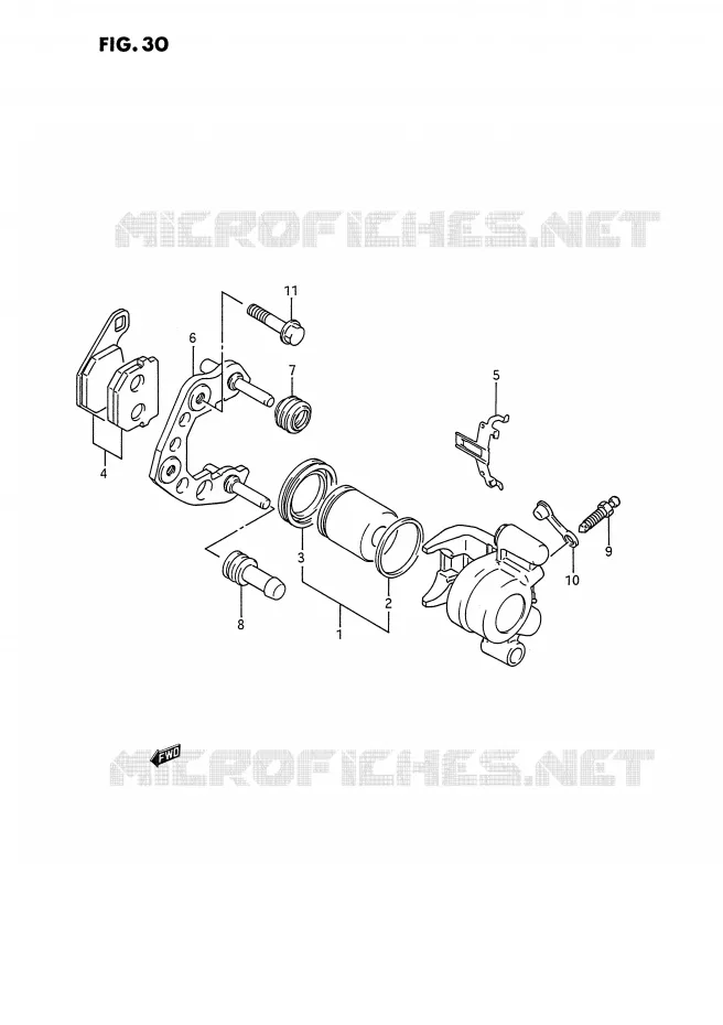 ETRIER DE FREIN AVANT Suzuki MOTO 80 RM 1986  RM80G(E3)