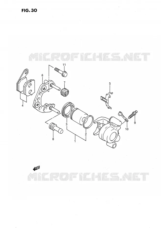 ETRIER DE FREIN AVANT Suzuki MOTO 80 RM 1986  RM80XG(E2)