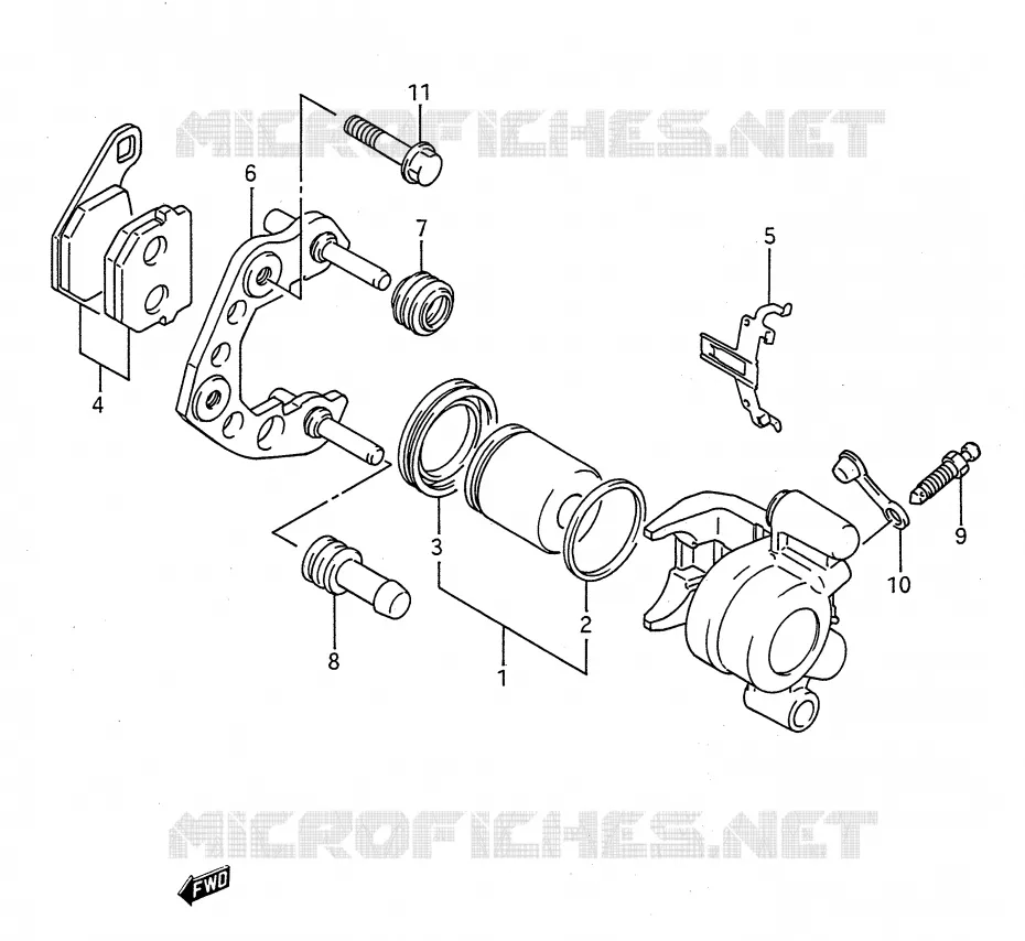 ETRIER DE FREIN AVANT Suzuki MOTO 80 RM 1992  RM80N(E28)