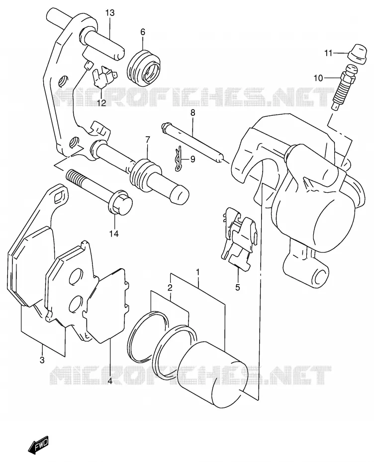 ETRIER DE FREIN AVANT Suzuki MOTO 80 RM 2000  RM80Y(P3/P28)