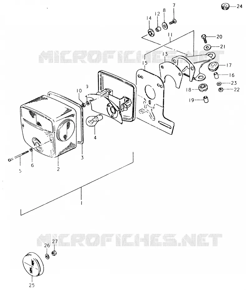 FEU ARRIERE (E24) Suzuki MOTO 400 SP 1980  SP400T