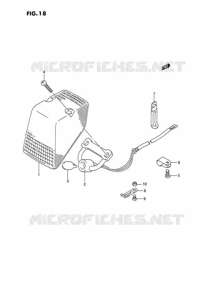 FEU ARRIERE Suzuki MOTO 250 RMX 1995  RMX250S(E3)