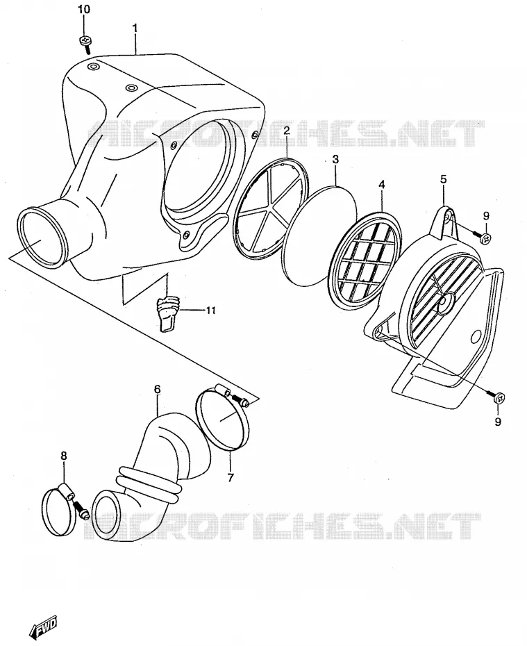 FILTRE A AIR Suzuki MOTO 50 RMX 1998  RMX50W