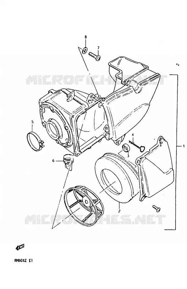FILTRE A AIR Suzuki MOTO 80 RM 1982  RM80XZ