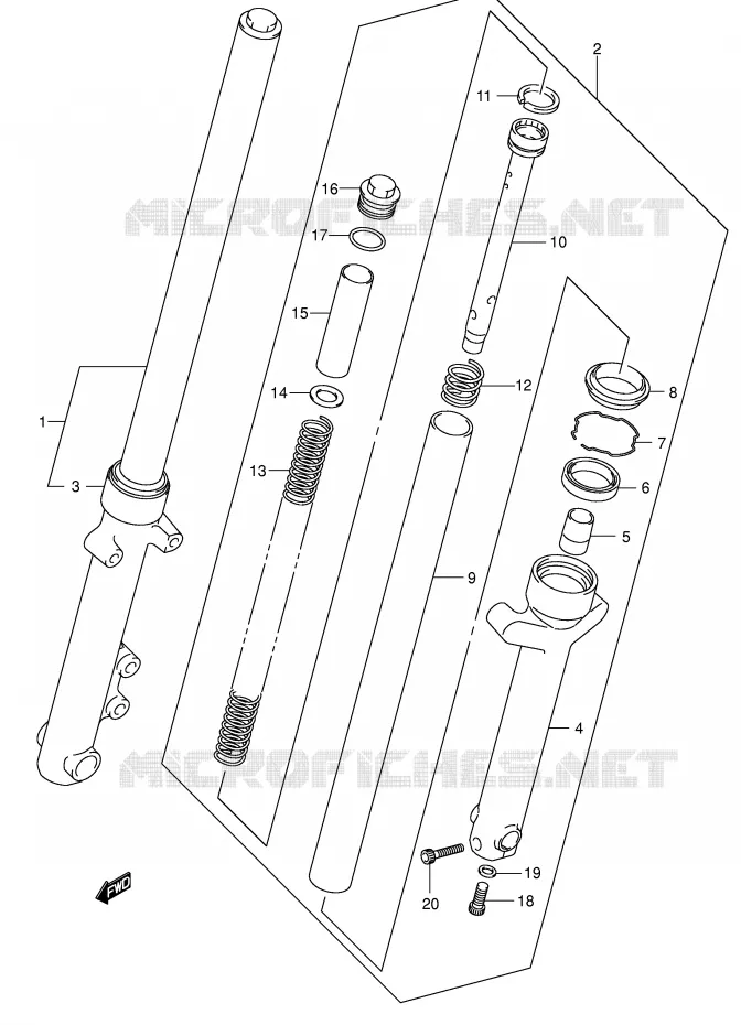 FOURCHE Suzuki MOTO 125 VAN-VAN 2004  RV125K4(E19)
