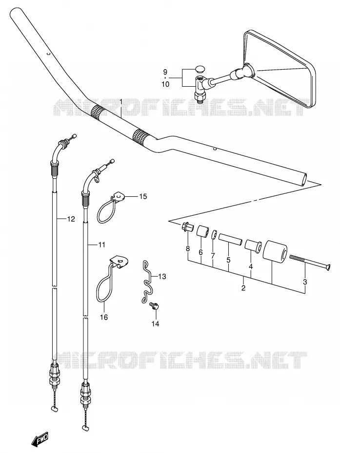 GUIDON (SV1000/U1/U2) Suzuki MOTO 1000 SV-S 2004  SV1000S1K4(E2)