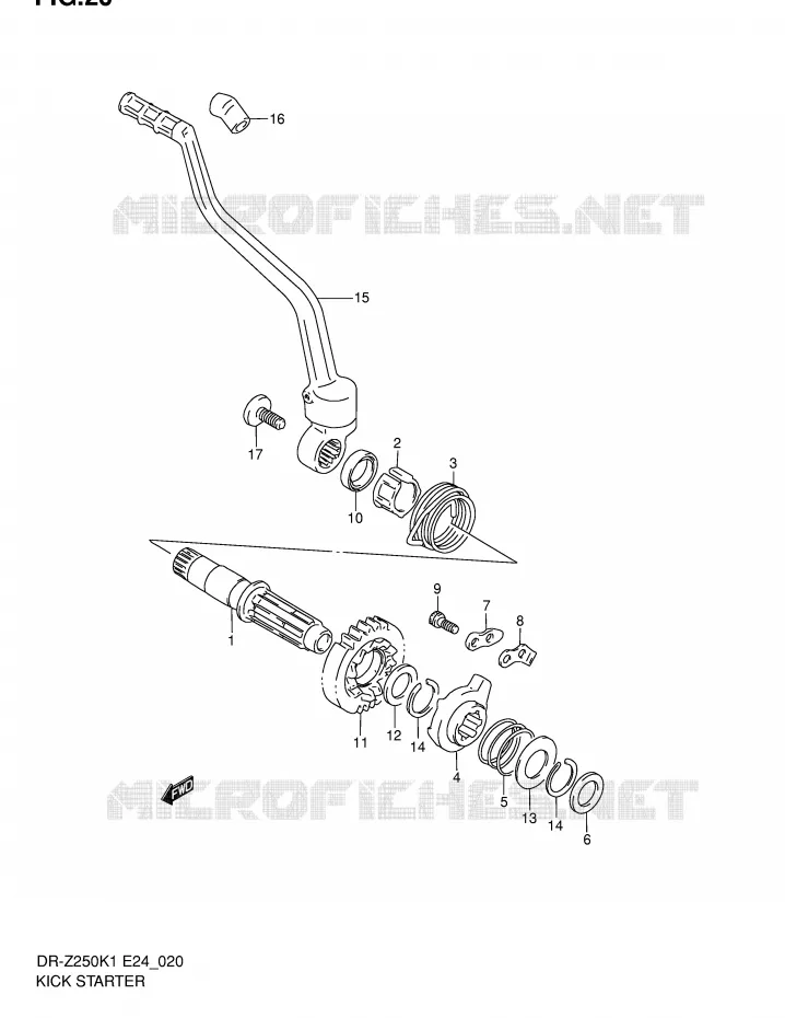 KICK Suzuki MOTO 250 DR-Z 2005  DR-Z250K5(E24)