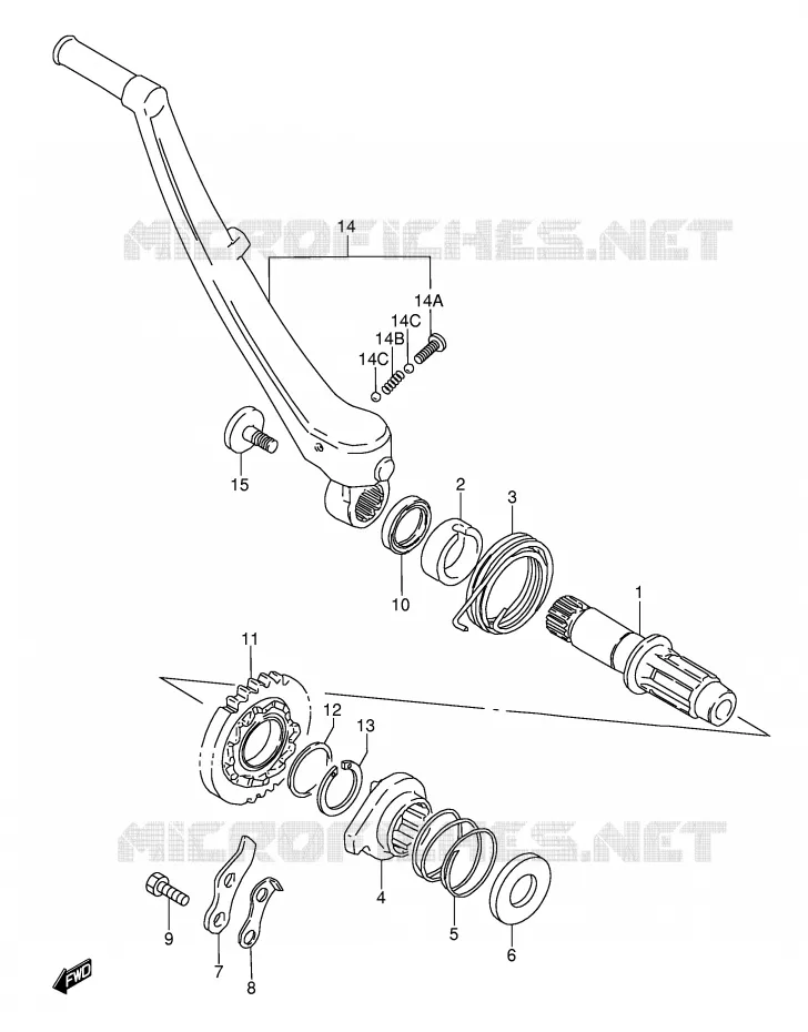 KICK Suzuki MOTO 250 RMX 1996  RMX250T(E1)