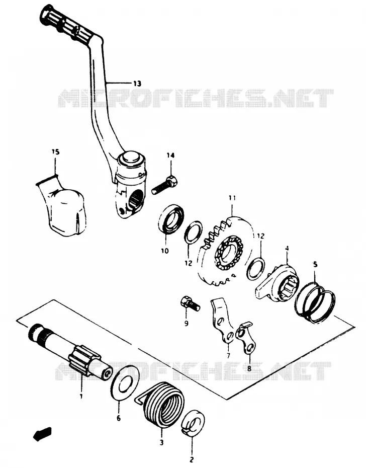 KICK Suzuki MOTO 80 RM 1996  RM80T(T/V)