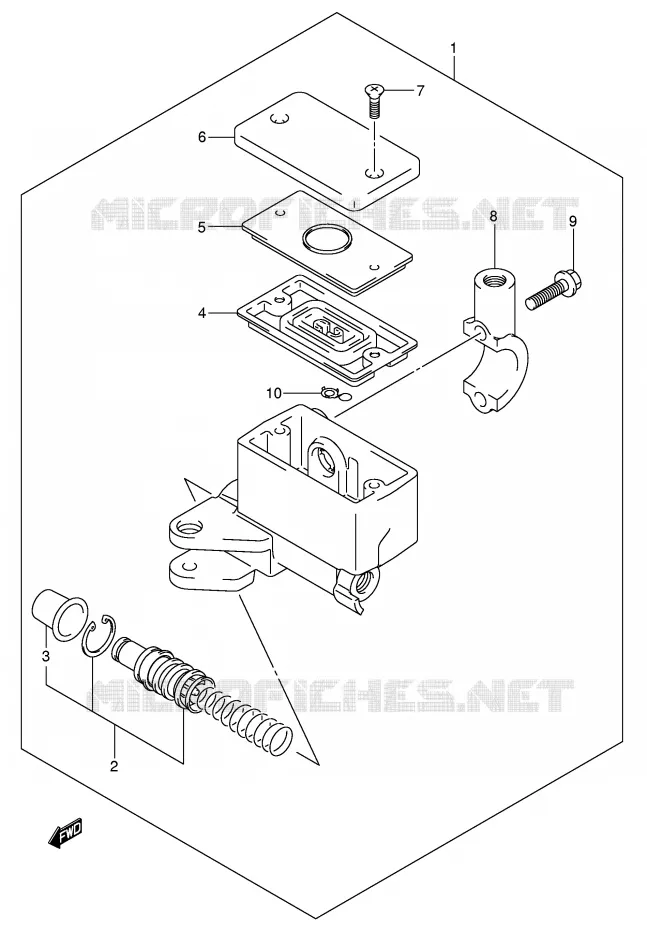 MAITRE CYLINDRE AVANT (SV1000/U1/U2) Suzuki MOTO 1000 SV 2005  SV1000S2K5(E2)