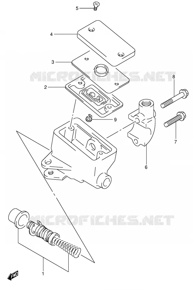 MAITRE CYLINDRE AVANT (SV650X/UX/Y/UY/K1/K2/UK2) Suzuki MOTO 650 SV-S 2000  SV650SUY(E2)
