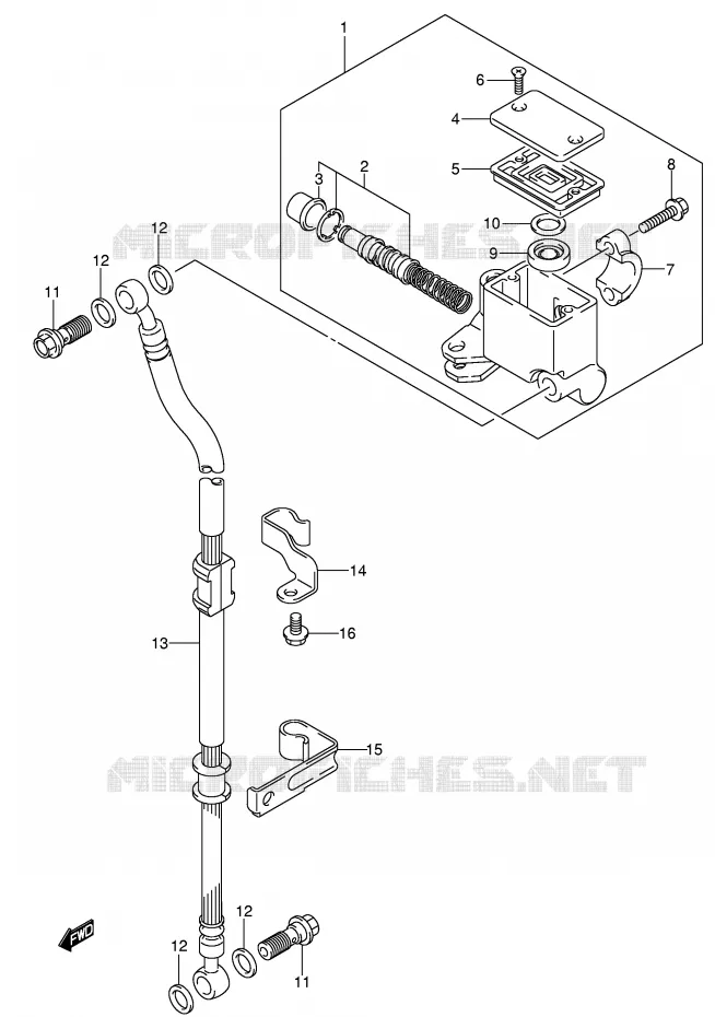 MAITRE CYLINDRE AVANT Suzuki MOTO 125 VAN-VAN 2004  RV125K4(E19)