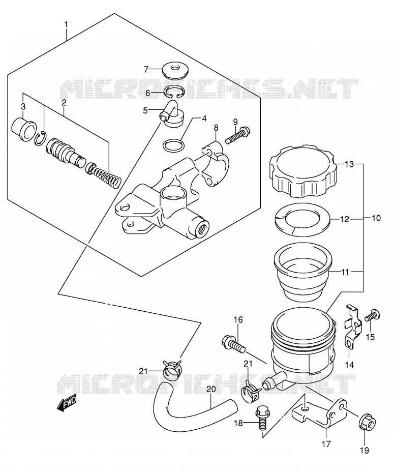 MAITRE CYLINDRE AVANT (VOIR NOTE) Suzuki MOTO 650 SV 2007  SV650K7