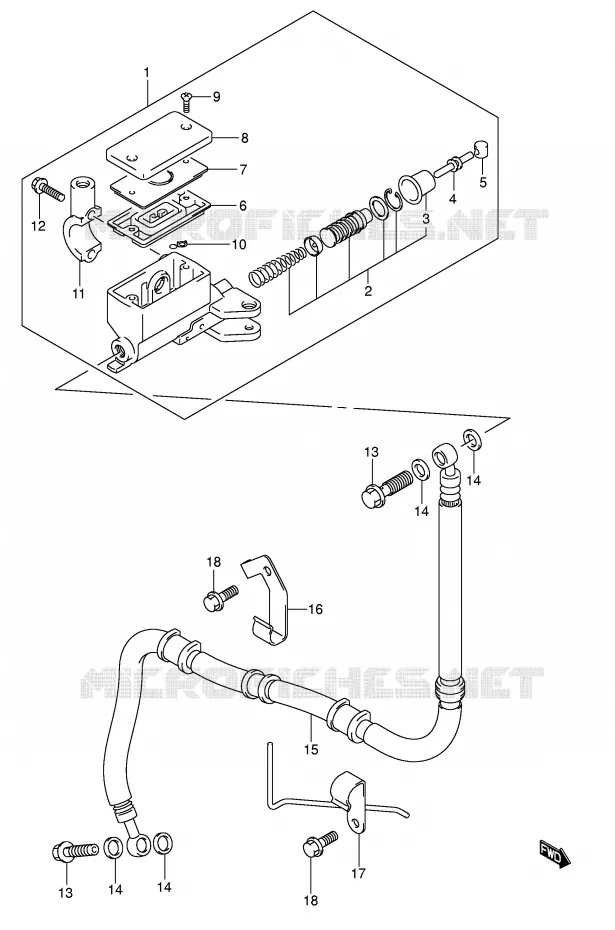 MAITRE CYLINDRE D'EMBRAYAGE (SV1000/U1/U2) Suzuki MOTO 1000 SV 2003  SV1000S2K3(E2)