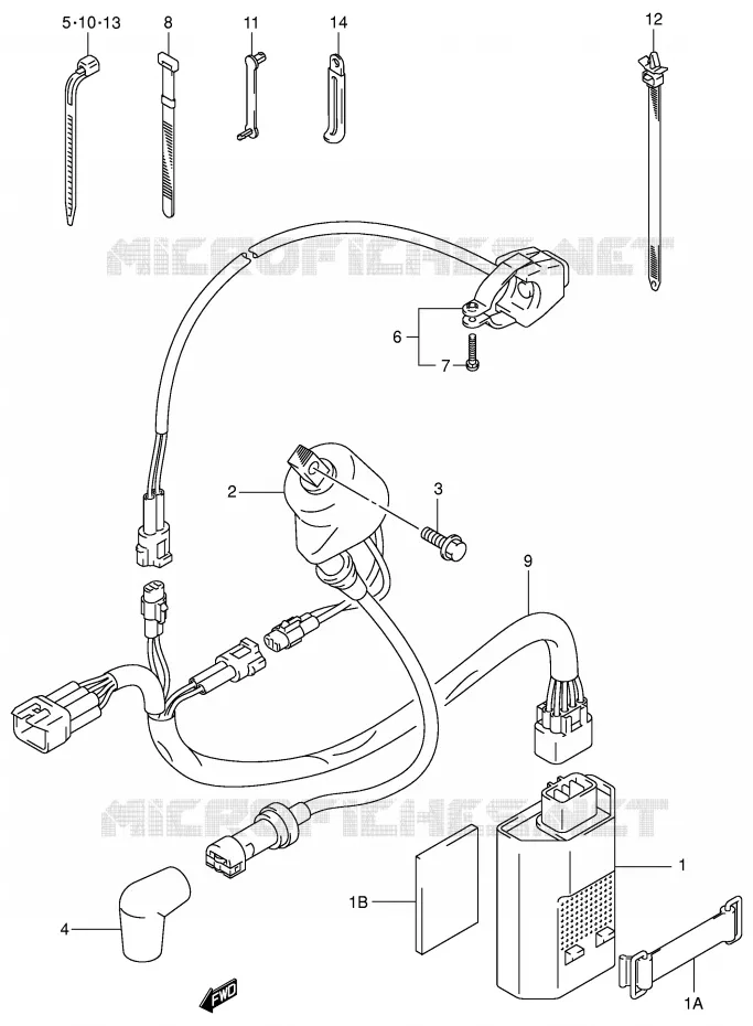 PARTIE ELECTRIQUE (MODELE K1/K2/K3) Suzuki MOTO 125 RM 2004  RM125K4