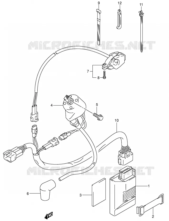 PARTIE ELECTRIQUE (MODELE K4) Suzuki MOTO 125 RM 2004  RM125K4