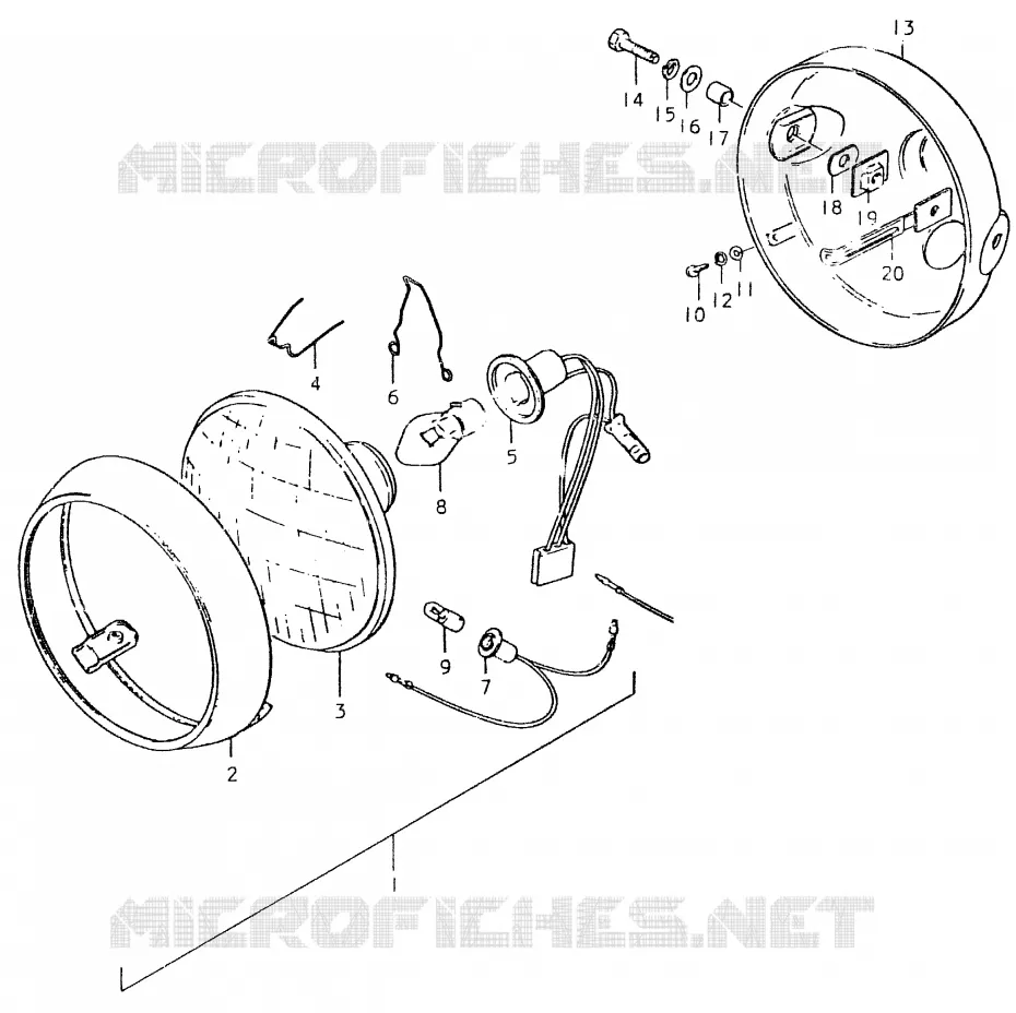 PHARE (E39) Suzuki MOTO 400 SP 1980  SP400T