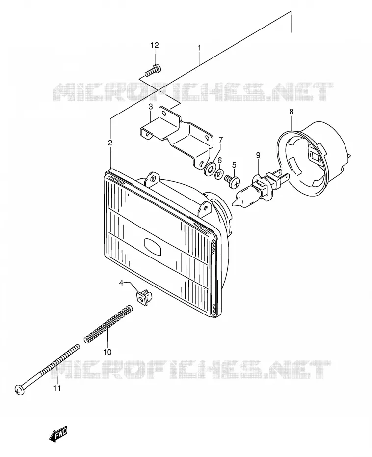 PHARE Suzuki MOTO 250 RMX 1995  RMX250S(E1)