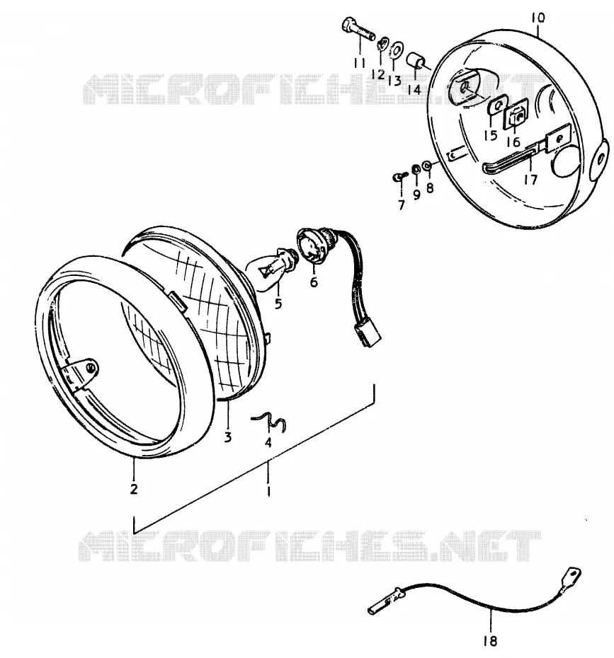 PHARE Suzuki MOTO 370 SP 1979  SP370N(C/N)