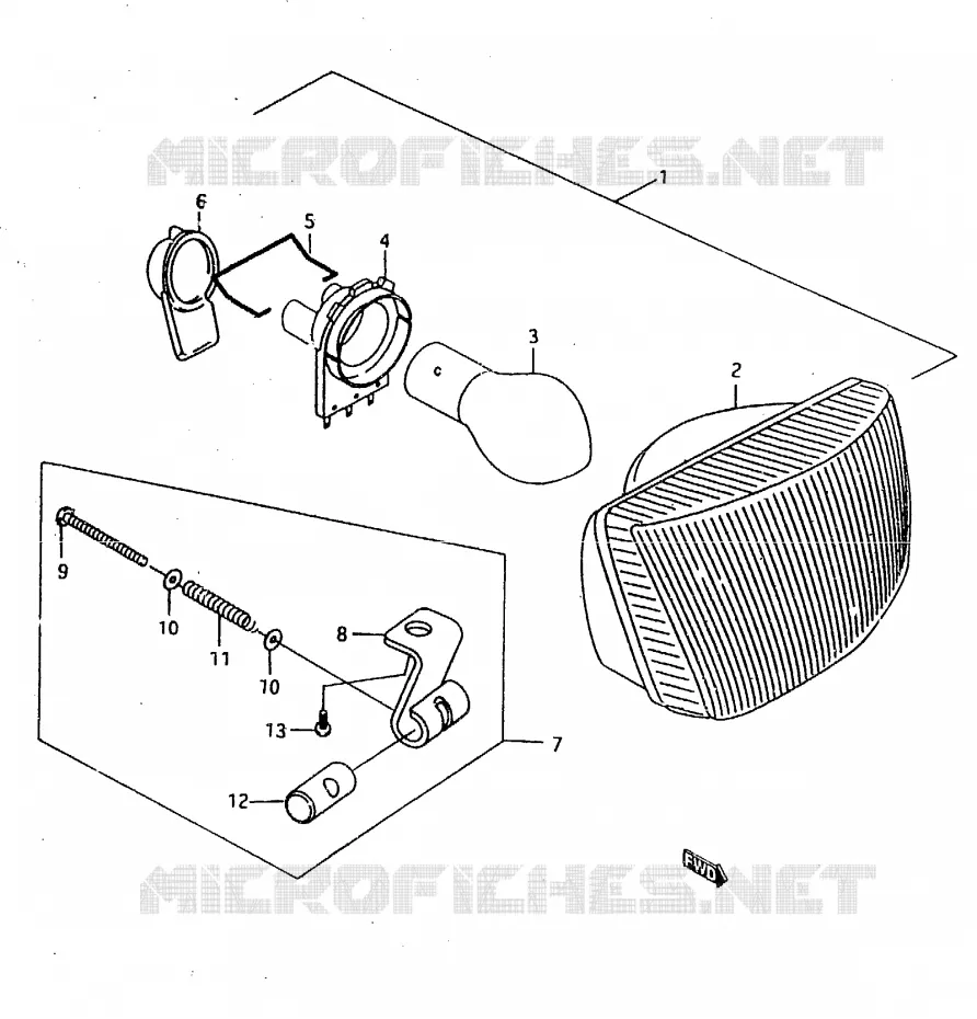 PHARE Suzuki MOTO 50 RMX 1996  RMX50T(T/V)